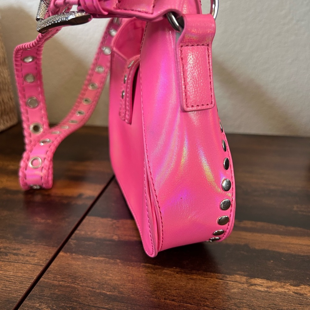 Urban Outfitters Devon Pink Studded Shoulder Bag - Picture 11 of 11